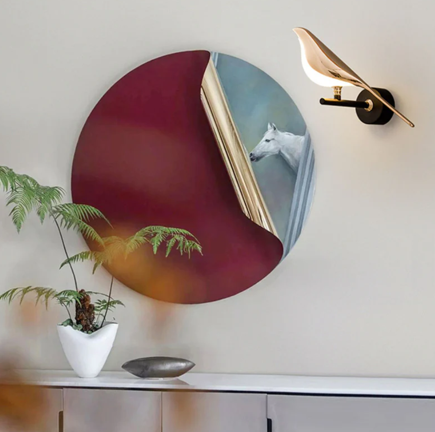 LjusHarmoni Vägglampa – LED Vägglampa i Fågelform för Dekorativ Inomhusbelysning