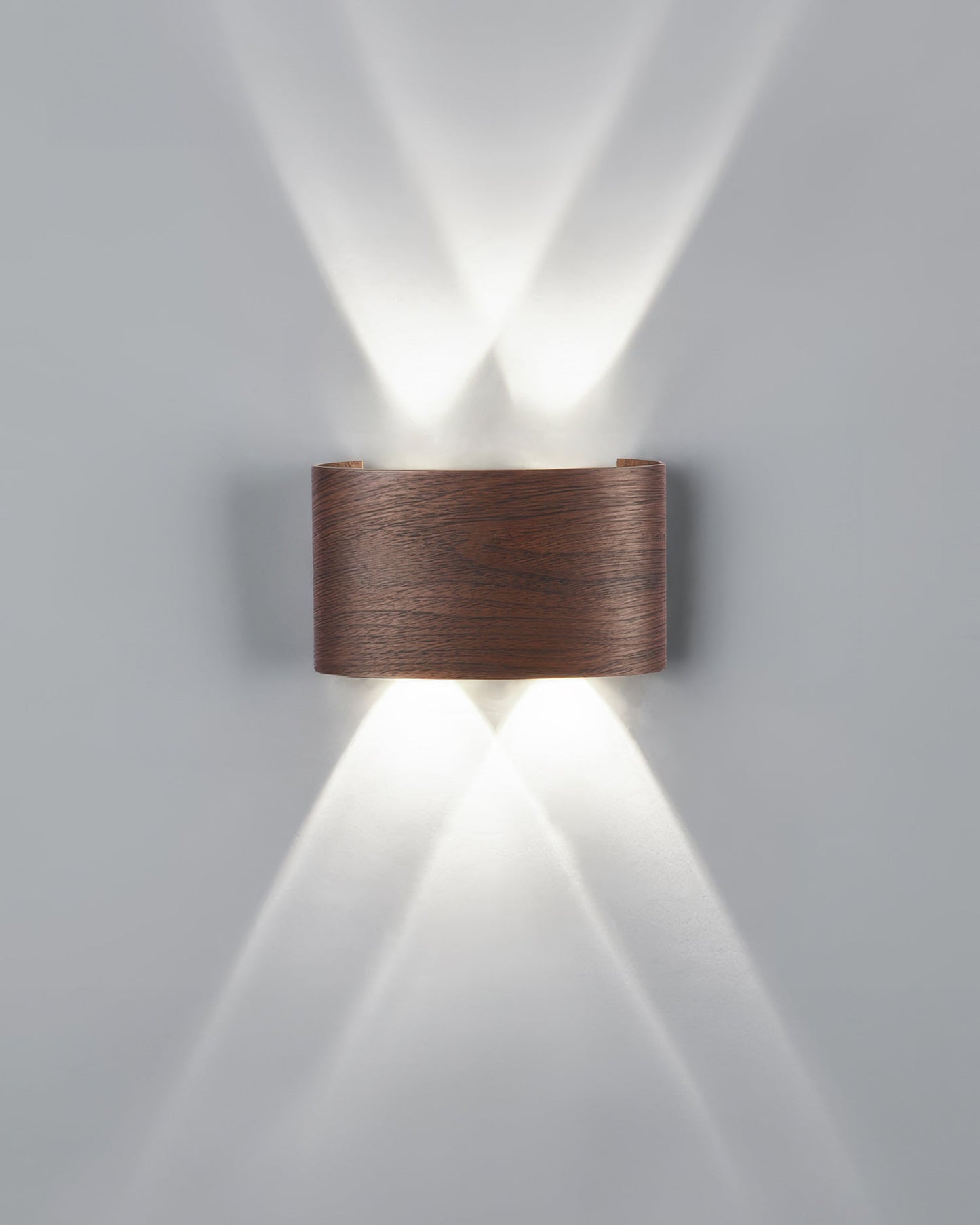 WoodGlow Vägglampa – Väderbeständig Utomhuslampa med Träeffekt och Mjuk LED-belysning