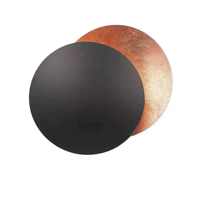 EclipseGlow Vägglampa – Justerbar LED Väggbelysning med Guldskivor